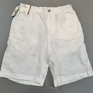 NEW Caribbean 100% Linen Shorts Mens 32 Casual Lightweight Summer Bermuda NWT